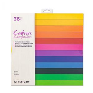 Crafter's Companion 12 x 12 Textured Cardstock - Brights, Usual £19.99