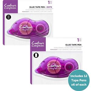 Crafter's Companion - Permanent & Dotty Tape Pen 12pk Collection