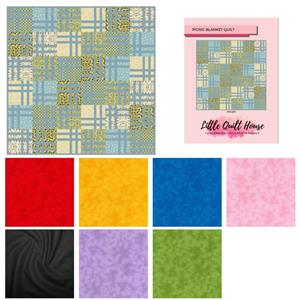 Amanda Little's Rainbow Mixer Picnic Blanket Quilt Kit: Instructions & Fabric (4.5m)