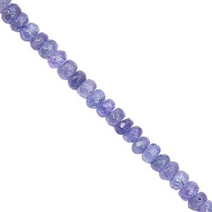 45cts Tanzanite Faceted Roundelle Approx 3.5x1.5 to 4x2.5mm 21cm Strand