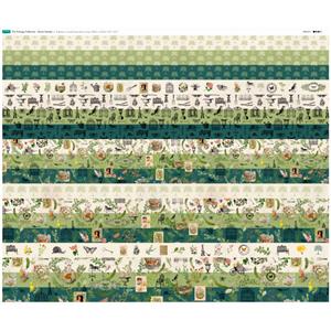 The Vintage Collection Secret Garden Strips Fabric Panel (140x120cm)