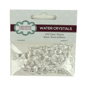 Creative Expressions Water Crystals Pk 120 40 each 4mm  5mm & 8mm