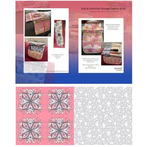Sanntangle Sofa Pink & Grey Tangling Storage Set Kit: Pattern & Fabric (1m)
