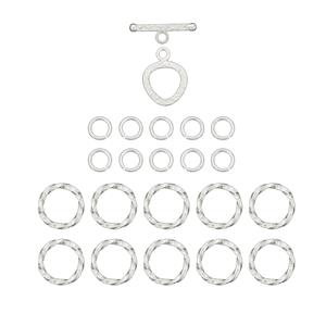 925 Sterling Silver Textured Chainmaille Kit (21pcs)