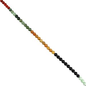 200cts Multi Color Jadeite Plain Rounds Approx 7.5 to 8mm, 38cm Strands  
