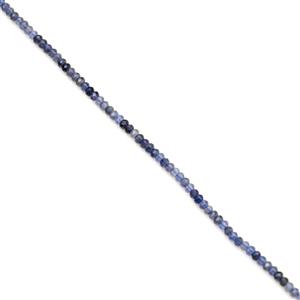 20cts Iolite Faceted Rondelles Approx 3x2mm, 38cm Strand