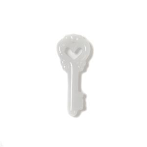 10cts Type A Jadeite Carved Key Charm, Approx 15x38mm, 1pcs