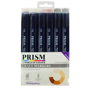 Prism Craft Markers - Neutrals, Contains 6 Prism Craft Markers in Natural Shades
