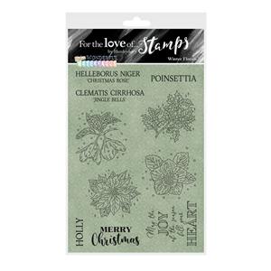 For the Love of Stamps - Winter Florals A6 Stamp Set
