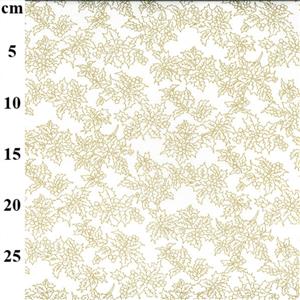 100% Cotton Gold Holy Leaves on Green 0.5m
