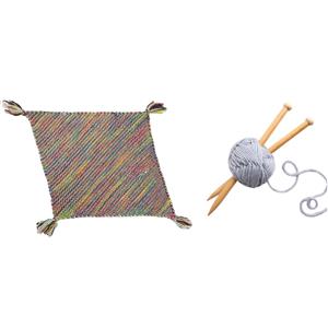 Wool Couture Multi Ellie Blanket Knitting Kit Kit With Free Knitting Needles Worth £4