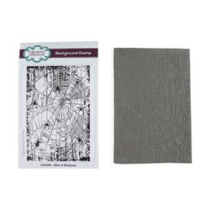 NEW Creative Expressions Web of Shadows 4 in x 6 in Pre Cut Rubber Stamp 