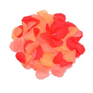 Orange/Red/Peach Lucite Flowers Approx 20x25mm (Approx 95pcs)