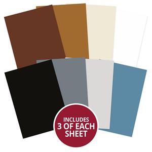 Adorable Scorable - A4 Neutrals Selection,  (3 sheets in each of 8 colourways)