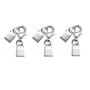 925 Sterling Silver End Cap Clasps, Approx 5mm, 3pcs 
