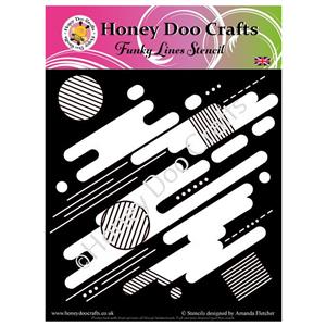 Honey Doo Crafts Funky Lines Stencil 7