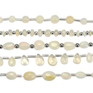 35cts Ethiopian Opal Smooth Gemstone Multi-Shapes 