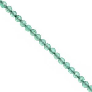 10cts Green Onyx Micro Faceted Rondelle Approx 2mm, 32cm Strand