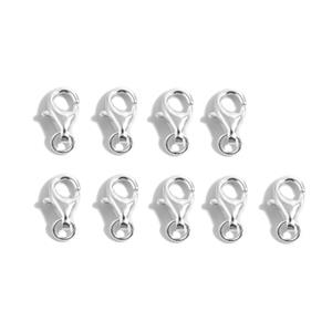 925 Sterling Silver Lobster Claw Clasps Approx 9x6mm (9pcs)
