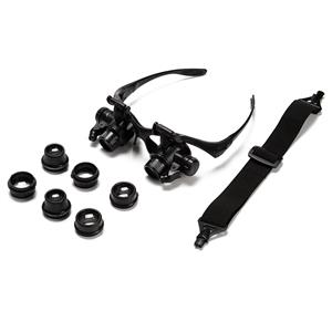 Jewellers LED Magnifying Loupe Glasses with 10x, 15x 20x & 25x Lenses