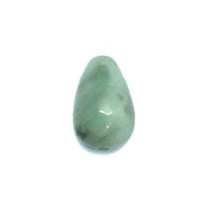 9 Cts Through Drilled Jadeite Drop Approx 8 x 12mm, 1PC 
