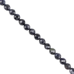 40cts Natural Sapphire Faceted Rounds, Approx 4mm, 37cm Strand