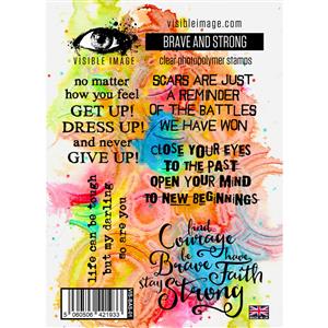 Visible Image Brave and Strong Stamp Set