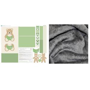 Family Comforts Park Adventures Teddy Book Cushion Kit: Fabric Panel (140cm x115cm) & Fleece (0.5m)