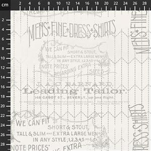 Tim Holtz Monochrome Collection Tailored Linen Fabric 0.5m