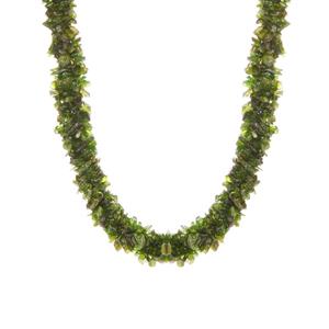 379.10ct Chrome Diopside Sterling Silver Necklace