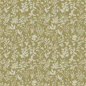 Secret Garden Collection Belle Leaves Lace Beechnut Fabric 0.5m