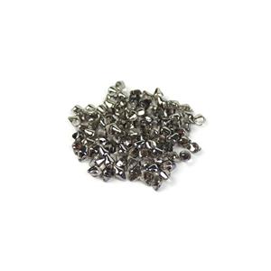 Spiky Button Beads - Crystal Chrome, 4.5x6.5mm (100pcs)
