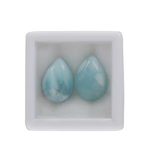 9cts Larimar Cabochon Pear Approx 14X10mm (Pack of 2)