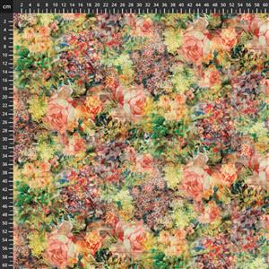 Tim Holtz Eclectic Elements Embark Bouquet Multi Canvas Fabric 0.5m