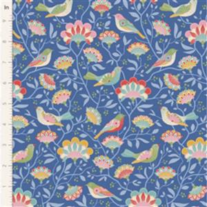 Tilda Jubilee Collection Bird Tree Blue Fabric 0.5m