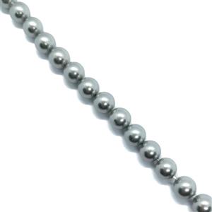 Platinum Shell Pearl Rounds Approx 8mm, 38cm strand length 