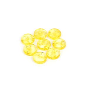 Baltic Lemon  Amber Disc Beads (8pk)