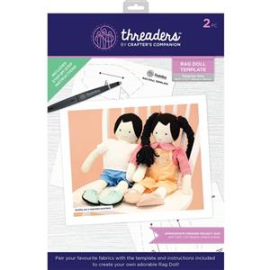 Threaders - Sewing Templates - Rag Doll - 2PC (Male & Female)