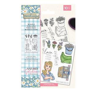 Nature's Garden - Farmhouse - Clear Acrylic Stamp - We Can Do It - 10PC