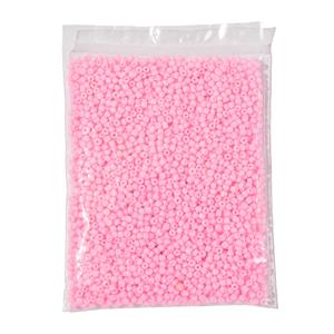 3mm Light Pink Seed Beads, 100g Bag