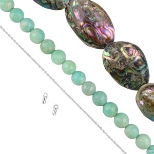 Paua Mosaic Shells & Amazonite Project With Instructions By Mark Smith