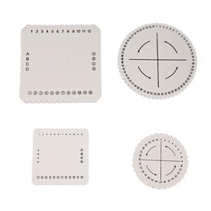 Kumihimo Board Selection Bundle, Round Boards 10cm, 15cm, Square Boards 10cm, 15cm, 4pcs
