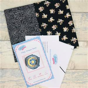 Living in Loveliness Hilary Hexagon Stacking Trays Kit Black; includes 2 x 0.5m Liberty Fabrics 