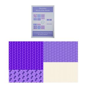Jenny Jackson Rainbow FPP Block Ten of the Month Kit: Paper Pattern & Fabric Panel