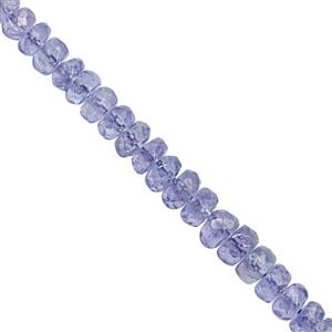 16cts Tanzanite Rondelle Faceted Approx 2 to 4mm, 15cm Strand 