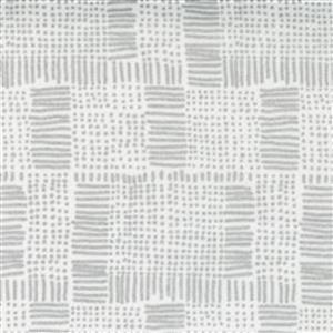 Moda Whispers Metallic White Silver Fields Fabric 0.5m
