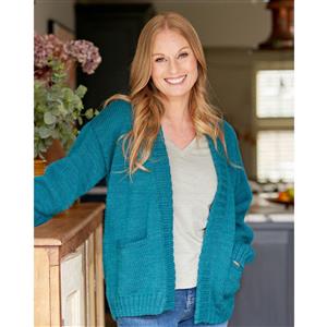 Hannah Women's Cardigan with Pockets (Chest Size upto 60/62in) Yarn Bundle (12 Balls)