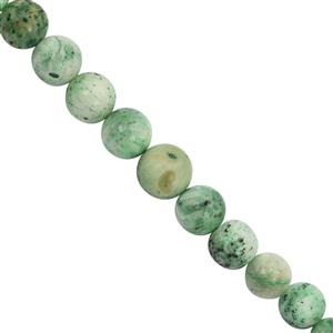 110cts Green Scolecite Smooth Round Approx 5 to 9mm, 37cm Strand 