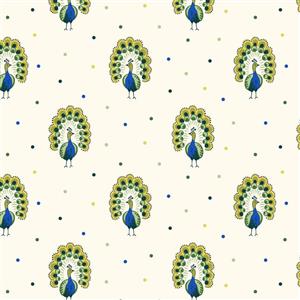Liberty Garden Party Collection Proud Peacocks Summer High Fabric 0.5m