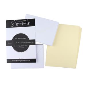 Hobby Maker Essentials, 60 x Cream A6 Plain edge cards & Envelopes